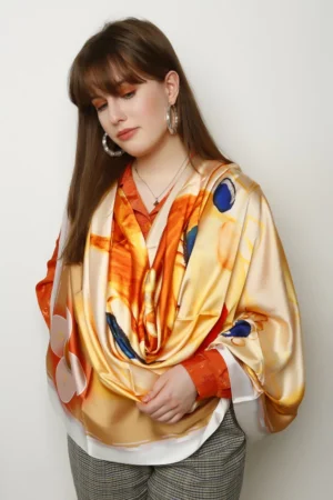 Posh Zena Signature Shield Silk Scarf